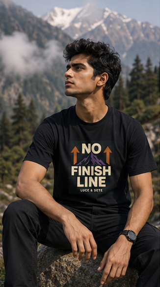 No Finish Line Premium Graphic T-Shirt for Men & Women | Motivational Streetwear