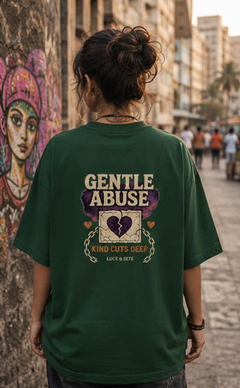 Gentle Abuse Kind Cuts Deep Oversized Graphic T-Shirt for Men & Women | Emotional Streetwear
