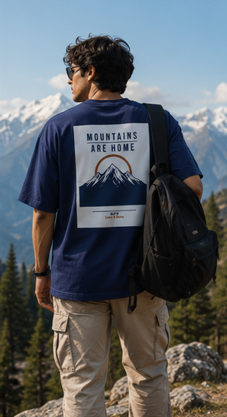 LUCE & SETE GPT mockup 4 - Mountains Are Home Oversized Statement T-Shirt for Men & Women | Nature Lovers Streetwear - mockup_007_04_row1_col4_ChatGPT Image May 28, 2026, 07_08_53 PM.png