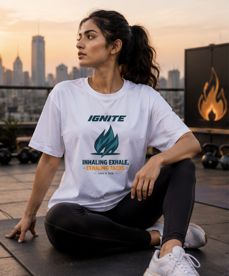 Ignite Fitness Energy Premium Graphic T-Shirt for Men & Women | Discipline Streetwear