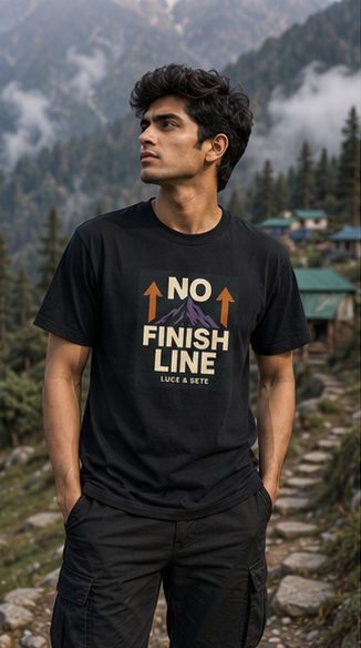 No Finish Line Premium Graphic T-Shirt for Men & Women | Motivational Streetwear