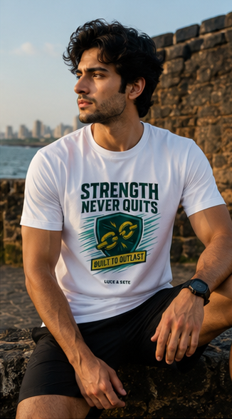 LUCE & SETE GPT mockup 4 - Strength Never Quits Graphic T-Shirt for Men & Women | Motivational Streetwear - mockup_008_04_row1_col4_ChatGPT Image May 28, 2026, 11_57_05 PM.png