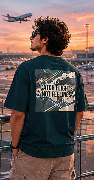 LUCE & SETE GPT mockup 1 - Catch Flights Not Feelings Oversized Statement T-Shirt for Men | Travel Streetwear - mockup_010_01_row1_col1_ChatGPT Image May 28, 2026, 07_09_19 PM.png
