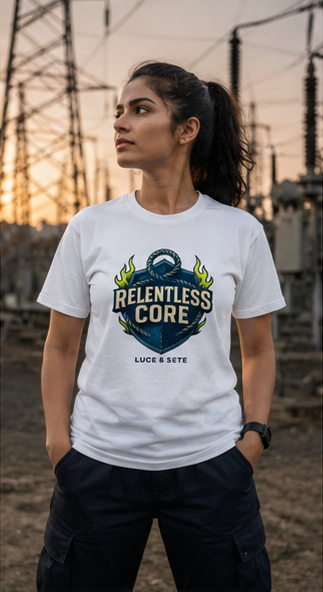 LUCE & SETE GPT mockup 2 - Relentless Core Graphic T-Shirt for Men & Women | Empowerment Streetwear - mockup_010_02_row1_col2_ChatGPT Image May 28, 2026, 10_48_02 PM.png