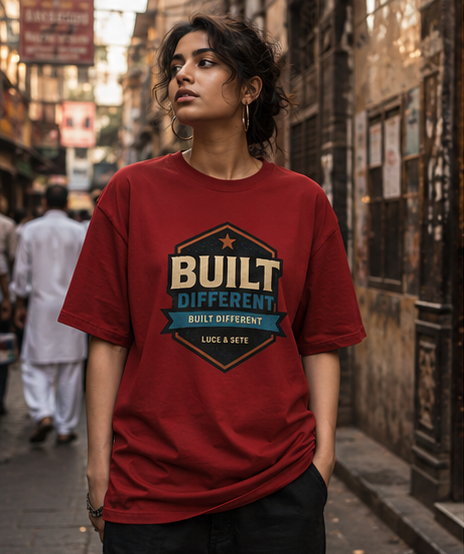 Built Different Statement Premium Graphic T-Shirt for Men & Women | Bold Individuality Streetwear