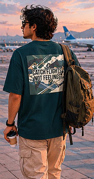 LUCE & SETE GPT mockup 6 - Catch Flights Not Feelings Oversized Statement T-Shirt for Men | Travel Streetwear - mockup_010_06_row2_col2_ChatGPT Image May 28, 2026, 07_09_19 PM.png