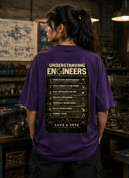 Understanding Engineers Oversized Graphic T-Shirt for Men & Women | Proud Problem-Solvers Streetwear