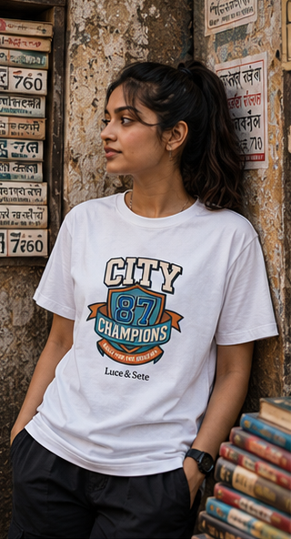 City 87 Champions Premium Graphic T-Shirt for Men & Women | Urban Pride Streetwear