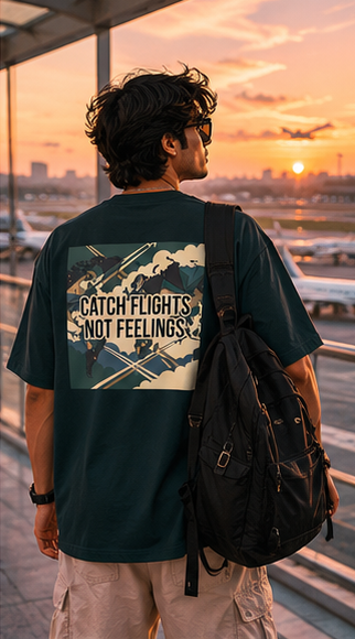 LUCE & SETE GPT mockup 4 - Catch Flights Not Feelings Oversized Statement T-Shirt for Men | Travel Streetwear - mockup_011_04_row1_col4_ChatGPT Image May 28, 2026, 07_09_29 PM.png