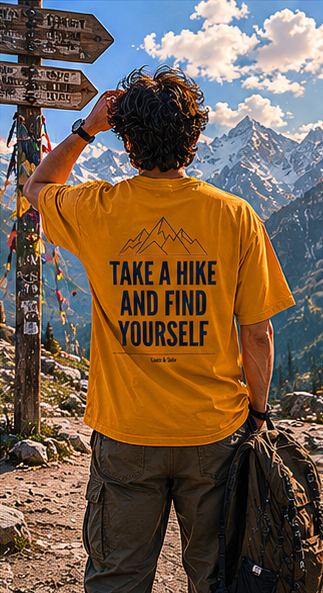 LUCE & SETE GPT mockup 6 - Take a Hike and Find Yourself Oversized Graphic T-Shirt for Men & Women | Travel Adventure Streetwear - mockup_012_06_row2_col2_ChatGPT Image May 28, 2026, 07_09_42 PM (1).png