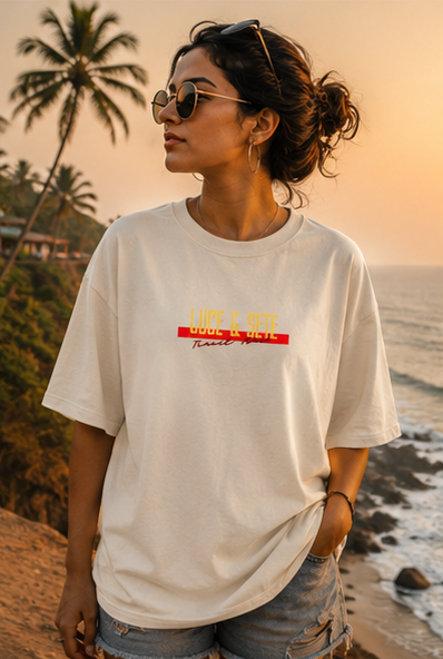 Chase The Tide Oversized Statement T-Shirt for Men & Women | Travel & Beach Lovers Streetwear