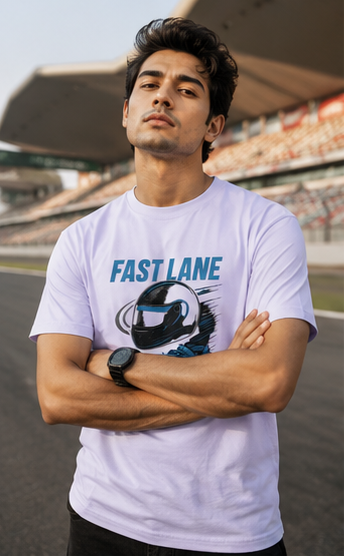 Fast Lane Racing Helmet Premium Graphic T-Shirt for Men & Women | Motorsport Streetwear