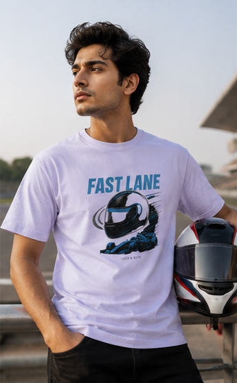 Fast Lane Racing Helmet Premium Graphic T-Shirt for Men & Women | Motorsport Streetwear