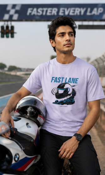 Fast Lane Racing Helmet Premium Graphic T-Shirt for Men & Women | Motorsport Streetwear
