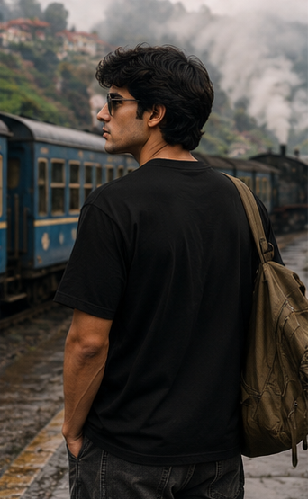 Next Stop Anywhere Vintage Train Adventure Premium Graphic T-Shirt for Men & Women | Travel Streetwear