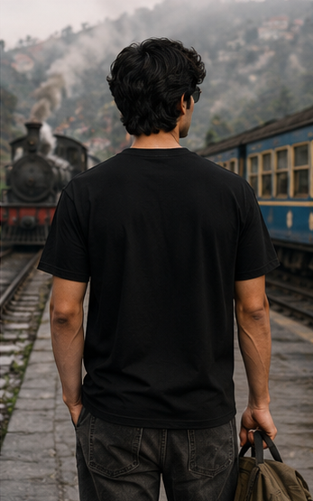 Next Stop Anywhere Vintage Train Adventure Premium Graphic T-Shirt for Men & Women | Travel Streetwear