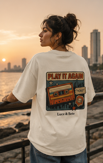 LUCE & SETE GPT mockup 1 - Retro Music Nostalgia Oversized Statement Shirt | LUCE & SETE - mockup_016_01_row1_col1_ChatGPT Image May 27, 2026, 06_57_25 AM.png