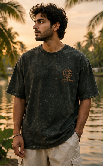 Mentally On Vacation Oversized Acid Wash Graphic T-Shirt for Men & Women | Travel Freedom Streetwear