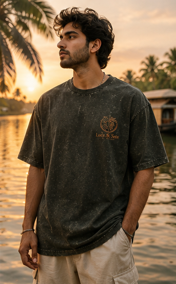 Mentally On Vacation Oversized Acid Wash Graphic T-Shirt for Men & Women | Travel Freedom Streetwear